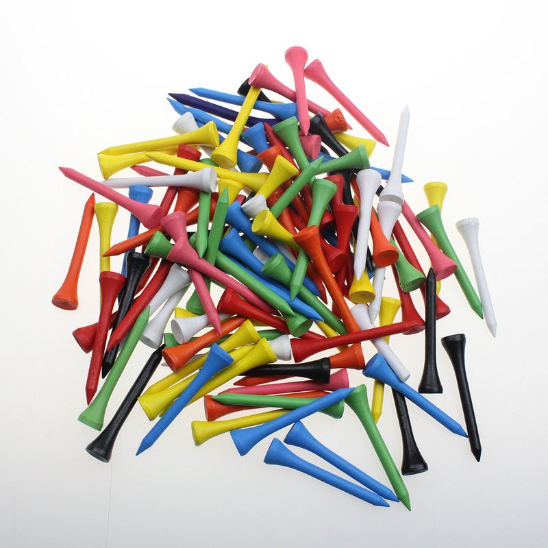 CRESTGOLF Professional 2 1/8" Deluxe Wood Golf Tees 100pcs(Mixed Color) - Image 2